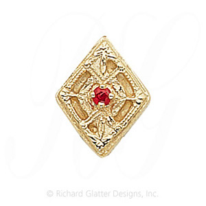 GS196 R - 14 Karat Gold Ruby Slide 